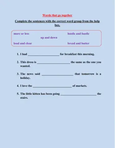 Words that go together