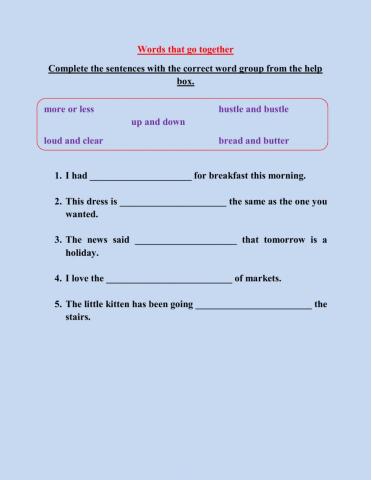 Words that go together