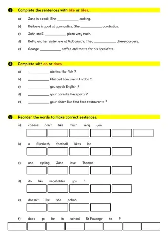 Present simple (exercises - page 2)