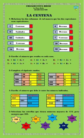 Descomposición de números de tres cifras
