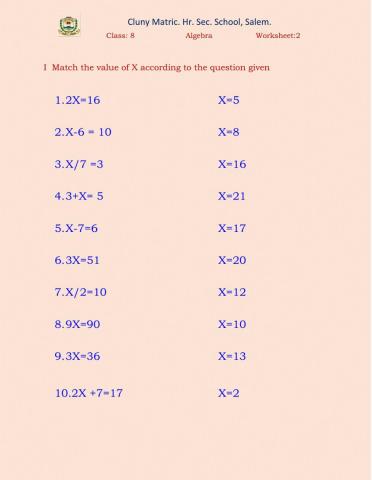 Class 8 Maths Worksheet - 2