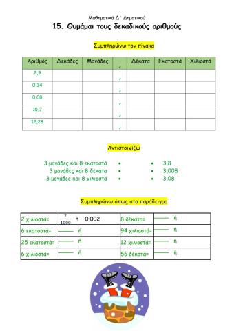 3.15 Θυμάμαι τους δεκαδικούς αριθμούς