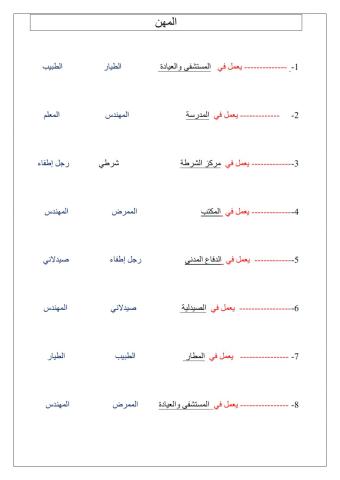 المهن والمواصلا