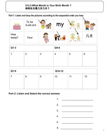 U1L3-When Is Your Birthday?