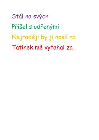 Skloňování částí těla