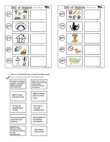 Bill of Rights Picture Match