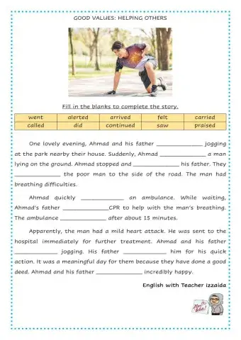 Writing a Short Story - Worksheet 2
