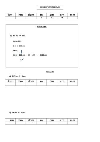 Bihurketa faktoriala 1