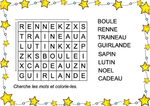 Mots croisés Noel