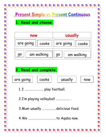 present simple grade four