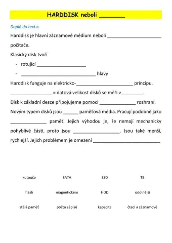 ICT- HW - pevný disk