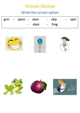 Short Vowels Review