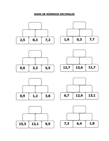 Adición de decimales