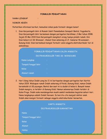 Formulir pendaftaran