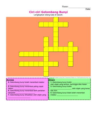 KSSM SAINS TINGKATAN 2 10.1 ciri gelombang bunyi