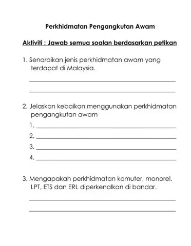 Perkhidmatan pengangkutan awam