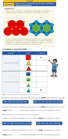 Calcular el área de la superficie del panel