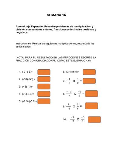 Multiplicacion de números con signo