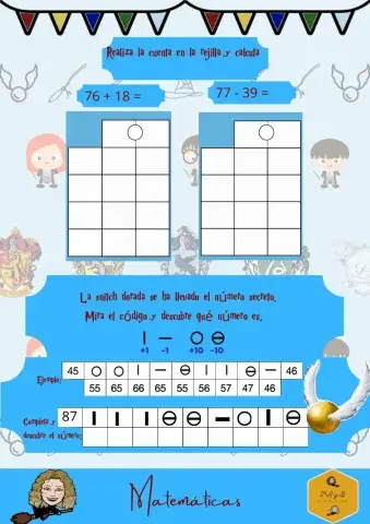 Suma resta ABN símbolos