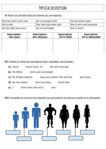 Physical description - training