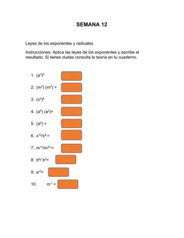 Leyes de los exponentes