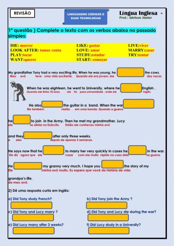 Revisão :Interpretação,passado simples e interrogativos