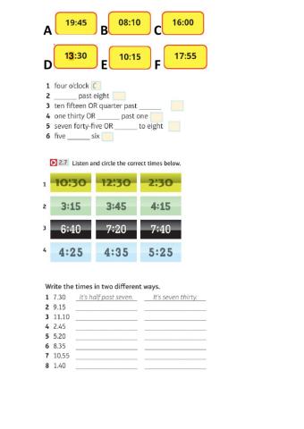 Time, present simple