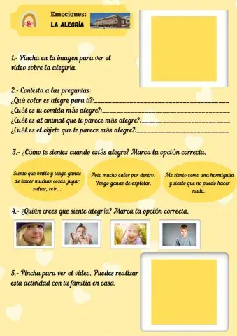 1º Ciclo. Emociones. Alegría.
