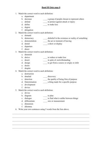 Vocabulary Band III p 8