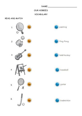 Vocabulary-our hobbies