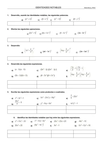 Identidades Notables