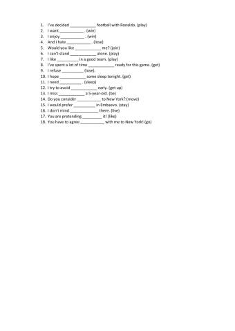 Gerunds vs infinitves