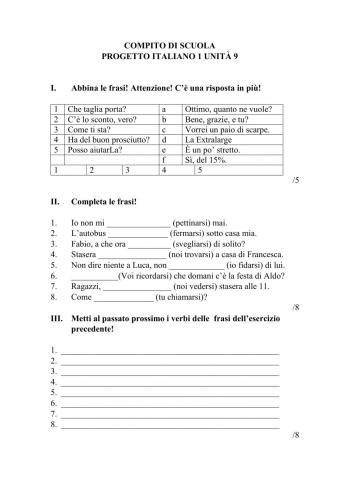 Abbigliamento e verbi riflessivi