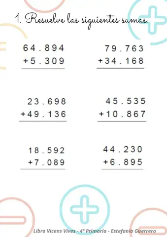Operaciones con sumas