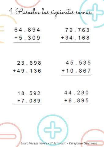 Operaciones con sumas