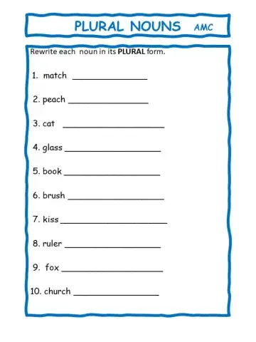 Writing plural nouns