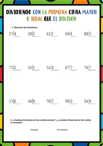 Divisiones de una cifra en el divisor