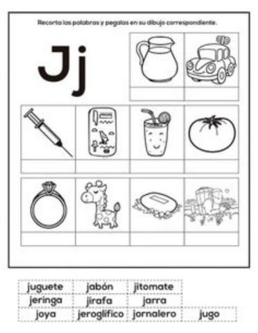Palabras con la letra j