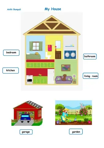 Rooms of the house and furniture