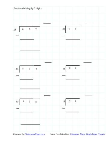 Mixed Review Divide by 2 digits