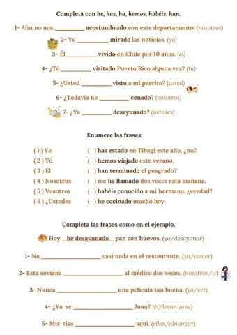 Pretérito perfecto compuesto