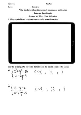 Sistemas de ecuaciones no lineales