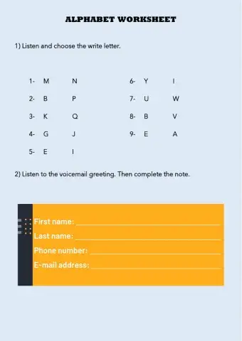 Alphabet - Worksheet