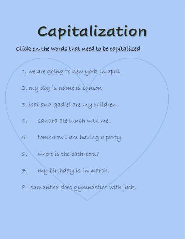 Capitalization