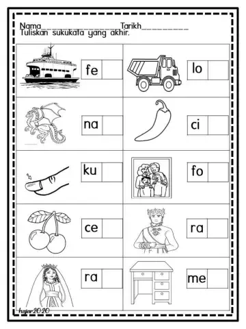 BM - suku kata terbuka