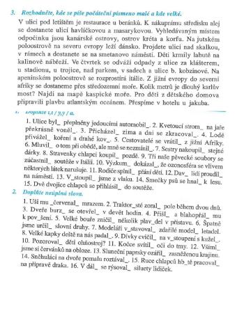 Pravopis velkých písmen, shoda podmětu s přísudkem