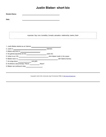 Justin Bieber - mini bio