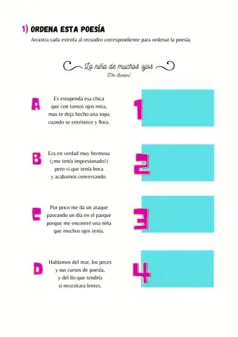 Actividades con poemas de Tim Burton