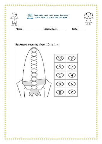 Math - backward counting