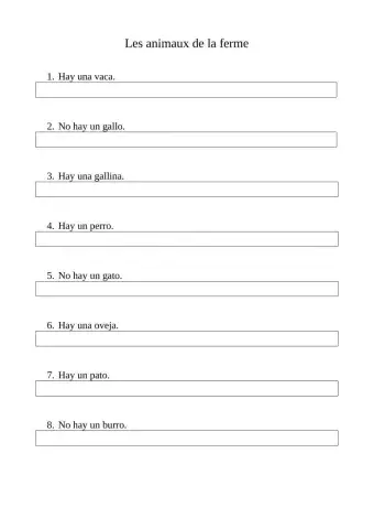 Les animaux de la ferme